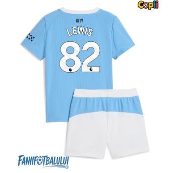 Manchester City Rico Lewis #82 Echipament de Fotbal Replică 2025-26 Copii Acasa (+ Șorturi)